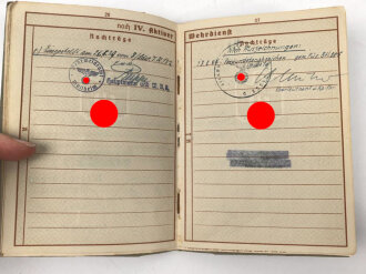 Wehrpaß Heer, eingestellt 21.1.36 bei Erg.Batl. 28 Tübingen.