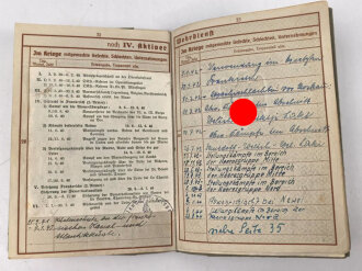 Wehrpaß Heer, eingestellt 21.1.36 bei Erg.Batl. 28 Tübingen.