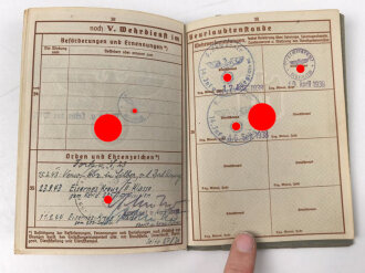 Wehrpaß Heer, eingestellt 21.1.36 bei Erg.Batl. 28 Tübingen.