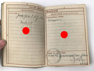 Wehrpaß Heer, eingestellt 21.1.36 bei Erg.Batl. 28 Tübingen.
