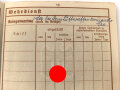 Wehrpaß Heer, eingestellt 21.1.36 bei Erg.Batl. 28 Tübingen.