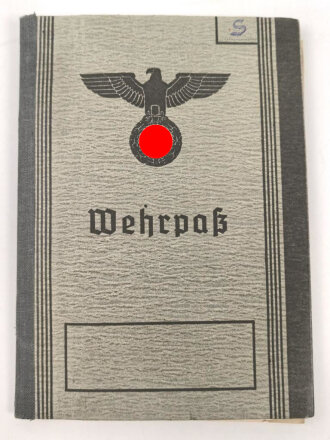 Wehrpaß, ausgestellt 16.9.1937, wenige Einträge