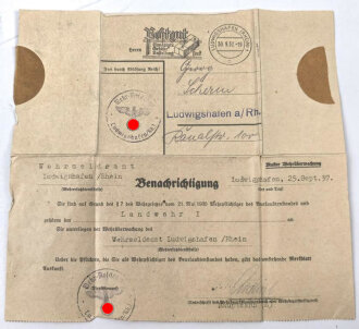 Wehrpaß, ausgestellt 16.9.1937, wenige Einträge