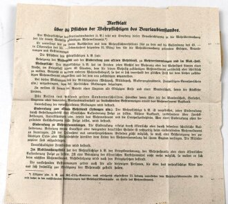 Wehrpaß, ausgestellt 16.9.1937, wenige Einträge