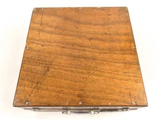 Kriegsmarine, Transportkasten für einen Sextant von C.Plath Hamburg. Guter Gesamtzustand, Gerätenummer 358