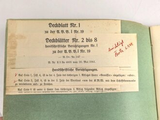 Kriegsmarine, M.Dv.Nr. 147 "Allgemeine Baubestimmungen 1 Nr. 19 - Vorschrift für Krängungsversuche" datiert 1939, DIN A4
