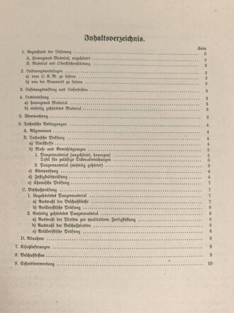 Kriegsmarine, M.Dv.Nr. 147 "Allgemeine Baubestimmungen 1 Nr. 27 - Liefervorschrift für Panzermaterial" datiert 1939, DIN A4