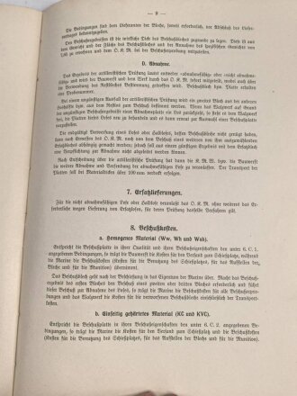 Kriegsmarine, M.Dv.Nr. 147 "Allgemeine Baubestimmungen 1 Nr. 27 - Liefervorschrift für Panzermaterial" datiert 1939, DIN A4