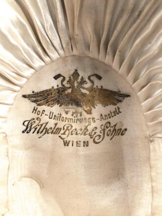 Österreich k.u.k. ,Zweispitz für Beamte in gutem Zustand, in Aufbewahrungskasten mit starken Altersspuren.