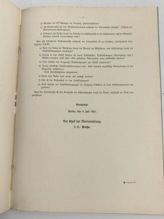 Kriegsmarine, M.Dv.Nr. 147 "Allgemeine Baubestimmungen 1 Nr. 25 - Vorschrift für Sturmfahrten auf Zerstörern und Torpedobooten" datiert 1940, DIN A4
