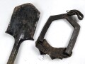 Österreich / Ungarn, Spaten vom Hersteller "Vogel & Noot, Wartberg" in Trageleder. Ungereinigt