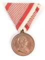 Österreich 1. Weltkrieg , kleine bronzene Tapferkeitsmedaille , am Band