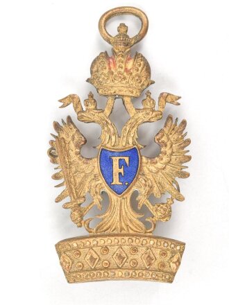 Österreich k.u.k. "Funeral-Orden" welche bei Begräbnissen mittels der Klammern an der Samtunterlage befestigt wurden, Gesamthöhe 58mm