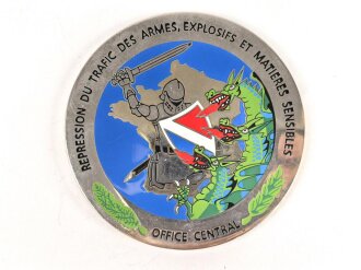 Polizei, Frankreich, nicht tragbare Medaille "Office...