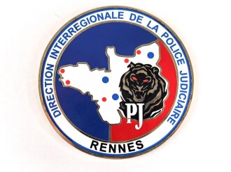 Polizei, Frankreich, nicht tragbare Medaille "PJ...