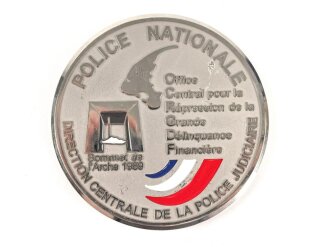 Polizei, Frankreich, nicht tragbare Medaille "Sommet...