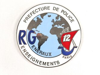Polizei, Frankreich, nicht tragbare Medaille "RG 12 Paris", Durchmesser 7cm