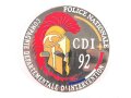 Polizei, Frankreich, nicht tragbare Medaille "CDI 92", Durchmesser 7cm