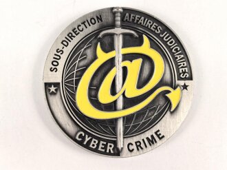 Polizei, Frankreich, nicht tragbare Medaille "Cyber...