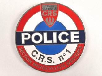 Polizei, Frankreich, nicht tragbare Medaille "Police C.R.S. No. 1", Durchmesser 8cm