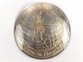 Polizei, Frankreich, nicht tragbare Medaille "S.R.I. Polynesie Francaise", Durchmesser 8cm, aus Perlmutt