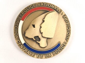 Polizei, Frankreich, nicht tragbare Medaille "Police...