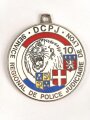 Polizei, Frankreich, Schlüsselanhänger "D.C.P.J.", Durchmesser 4cm, Kette fehlt