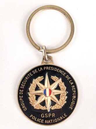 Polizei, Frankreich, Schlüsselanhänger "GSPR", Durchmesser 4cm