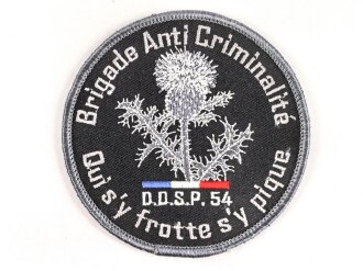 Polizei, Frankreich, Ärmelabzeichen "D.D.S.P....