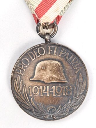 Ungarn, Weltkriegs Erinnerungsmedaille 1914-1918, am Band