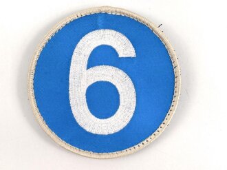 Polizei, Frankreich, Ärmelabzeichen "6", Durchmesser 9,5cm
