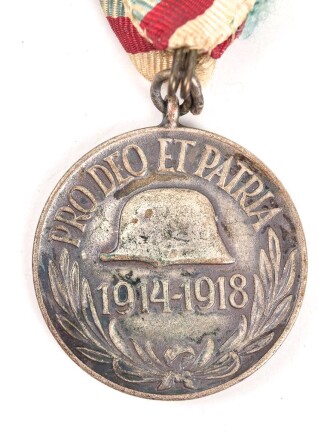 Ungarn, Weltkriegs Erinnerungsmedaille 1914-1918, am Band