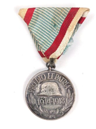 Ungarn, Weltkriegs Erinnerungsmedaille 1914-1918, am Band