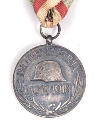 Ungarn, Weltkriegs Erinnerungsmedaille 1914-1918, am Band