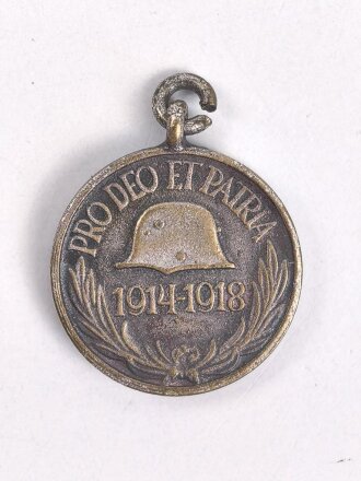 Ungarn, Weltkriegs Erinnerungsmedaille 1914-1918, Miniatur 15mm