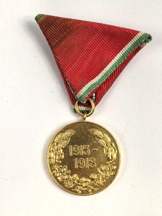 Bulgarien 2. Weltkrieg, Verleihungsurkunde für die Bulgarische Kriegserinnerungsmedaille datiert 1938. Dazu die Medaille sowie ein Begleitschreibene
