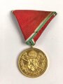 Bulgarien 2. Weltkrieg, Verleihungsurkunde für die Bulgarische Kriegserinnerungsmedaille datiert 1938. Dazu die Medaille sowie ein Begleitschreibene