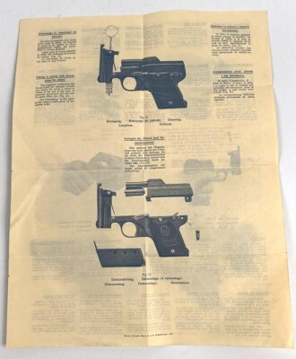 Oesterreichische Waffenfabriks-Gesellschaft Steyr, vierseitiges Faltblatt DIN A4, mit Druckvermerk von 1912