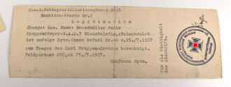 Gruppe Verleihungsurkunden eines Österreichers, der an beiden Weltkriegen teilgenommen hat