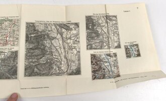Zweiteiliges Kartenwerk datiert 1914 von Orestes Ritter von Bischoff, k.u.k. Hauptmann der Reserve