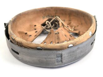 Stahlhelm Innenfutter Wehrmacht datiert 1942. Glockengrösse 66 für Kopfgrösse 59. Gebraucht, guter Zustand