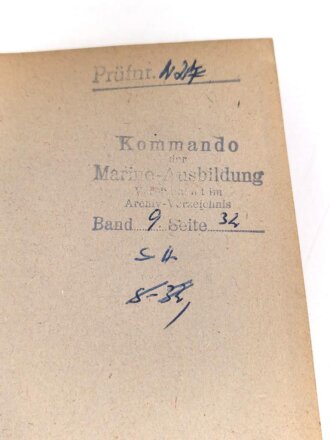 Kriegsmarine " Beschreibung und Betriebsvorschrift...