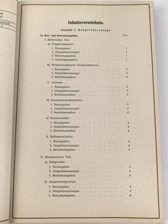 Kriegsmarine " Beschreibung und Betriebsvorschrift für die Ruderanlagen auf U Boote Typ IX D1 und IX D2" DIN A4, gedruckt 1943, guter Zustand
