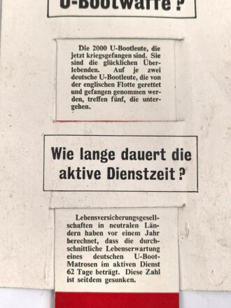 "Freiwillige vor für die U-Boot Waffe ! " Englisches Propaganda Flugblatt