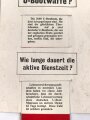 "Freiwillige vor für die U-Boot Waffe ! " Englisches Propaganda Flugblatt
