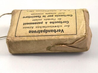 Schweiz " Verbandpatrone" der schweizerischen Armee, ungeöffnet, datiert 1915