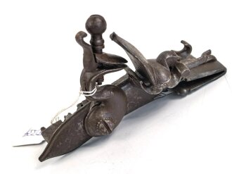 Teil einer Steinschlosspistole. Ohne Bezeichnung, Gesamtlänge 12cm