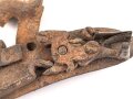 Teil einer  Perkussionspistole. Ohne Bezeichnung, Gesamtlänge 13,5cm, ungereinigt