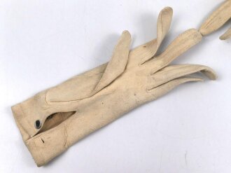 Kaiserreich, Paar weisse Lederhandschuhe für Offiziere.