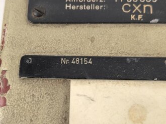 Luftwaffe, Filmkassette Fk.30 zum Reihenbildner für Luftaufklärung. Originallack, Fl.38805, ungereinigtes Stück. Maße 45 x 50 x 22cm